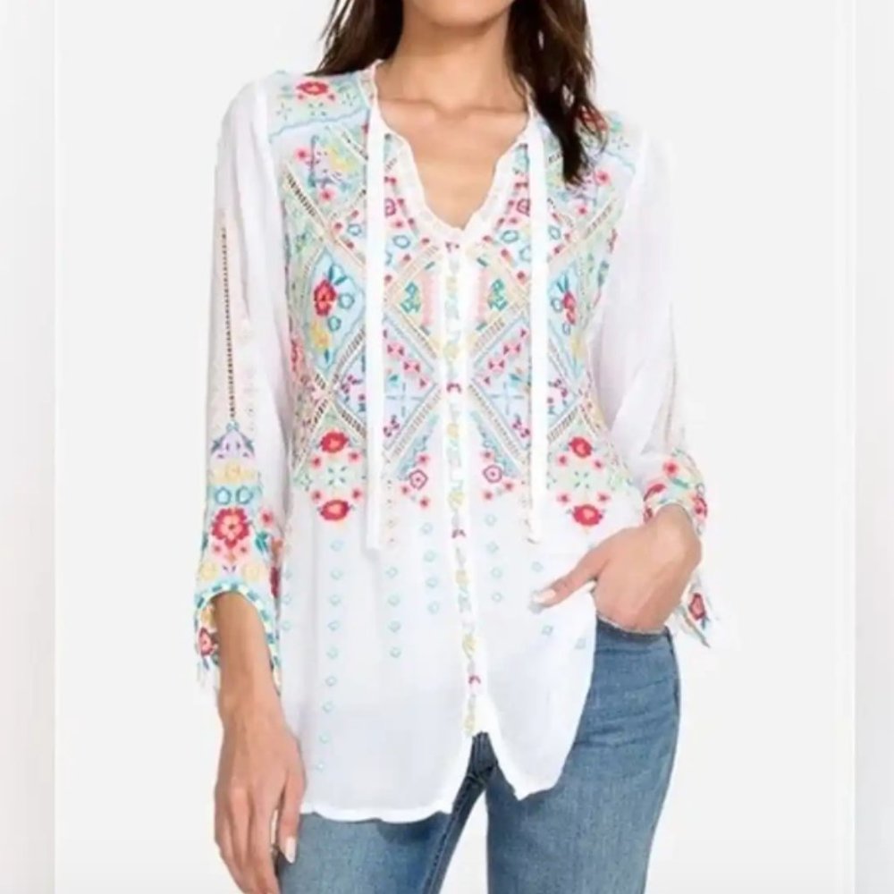 Johnny Was Argus Blouse XL